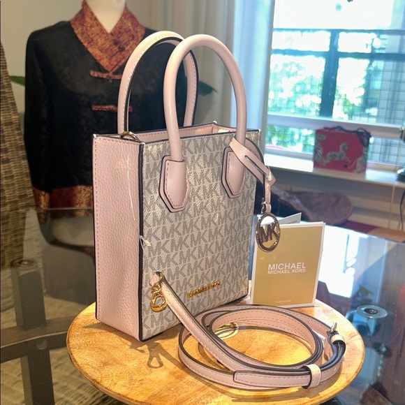 Michael Kors Beige and Pink Mini Crossbody Bag - Picture 3 of 6